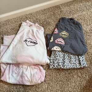 Pajamas Set - Pink and Gray